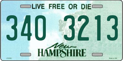 NH license plate 3403213
