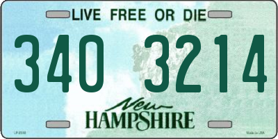 NH license plate 3403214