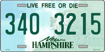 NH license plate 3403215