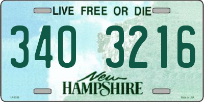 NH license plate 3403216