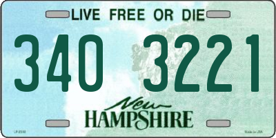 NH license plate 3403221
