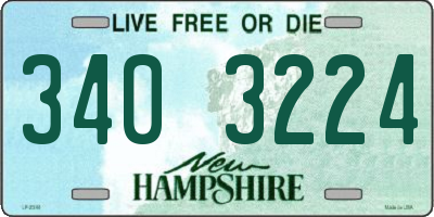 NH license plate 3403224