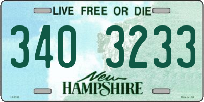 NH license plate 3403233