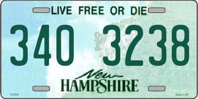 NH license plate 3403238