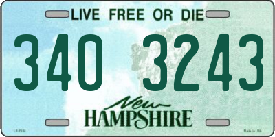 NH license plate 3403243