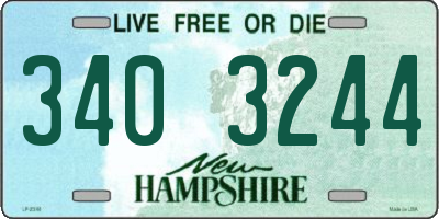 NH license plate 3403244