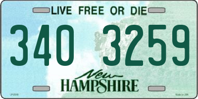 NH license plate 3403259