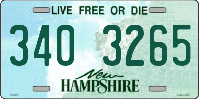 NH license plate 3403265