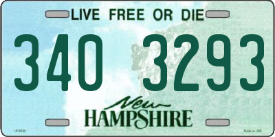 NH license plate 3403293