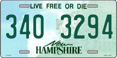 NH license plate 3403294