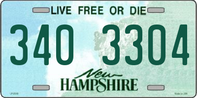 NH license plate 3403304