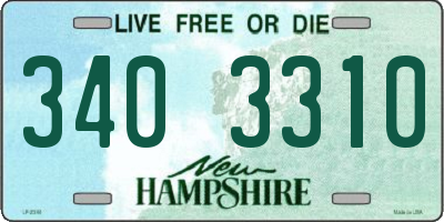 NH license plate 3403310