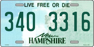 NH license plate 3403316