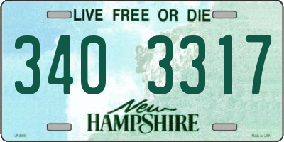 NH license plate 3403317