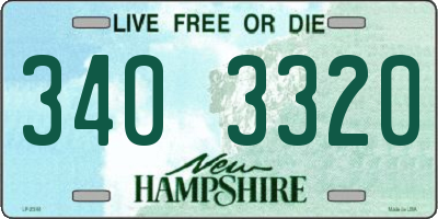 NH license plate 3403320