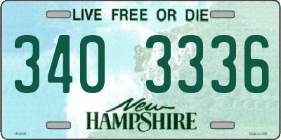 NH license plate 3403336