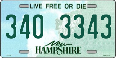 NH license plate 3403343