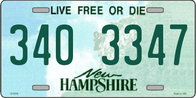 NH license plate 3403347