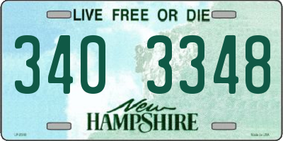 NH license plate 3403348