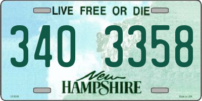 NH license plate 3403358