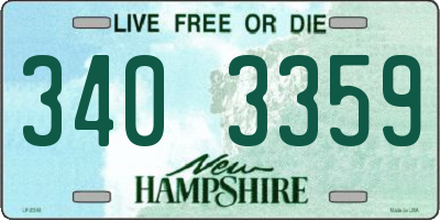 NH license plate 3403359