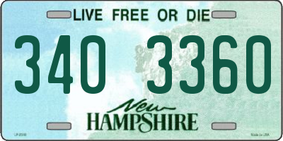NH license plate 3403360