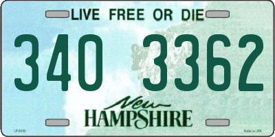NH license plate 3403362