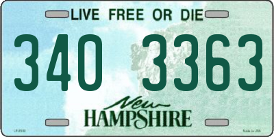NH license plate 3403363