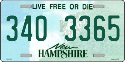 NH license plate 3403365