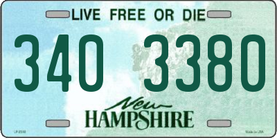 NH license plate 3403380