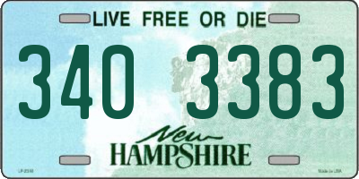 NH license plate 3403383