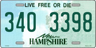 NH license plate 3403398