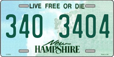 NH license plate 3403404
