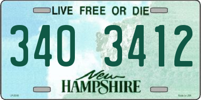 NH license plate 3403412