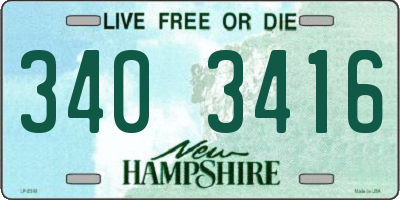 NH license plate 3403416