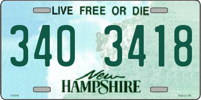 NH license plate 3403418