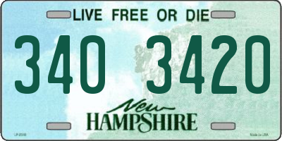 NH license plate 3403420