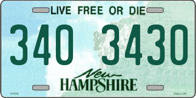 NH license plate 3403430