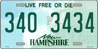 NH license plate 3403434