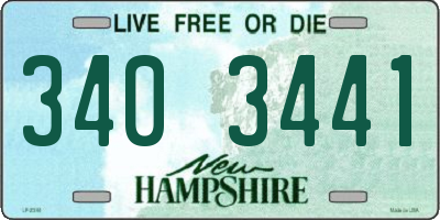 NH license plate 3403441