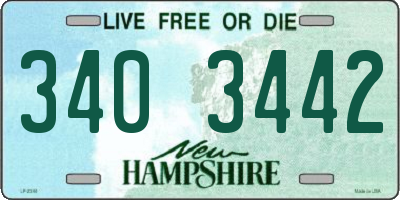 NH license plate 3403442