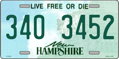 NH license plate 3403452