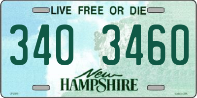 NH license plate 3403460