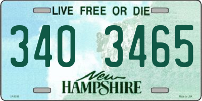 NH license plate 3403465