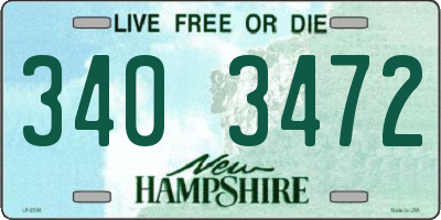 NH license plate 3403472