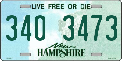 NH license plate 3403473