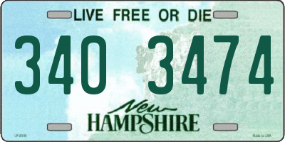 NH license plate 3403474
