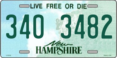 NH license plate 3403482