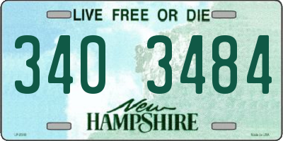 NH license plate 3403484