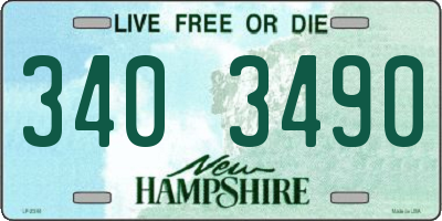 NH license plate 3403490
